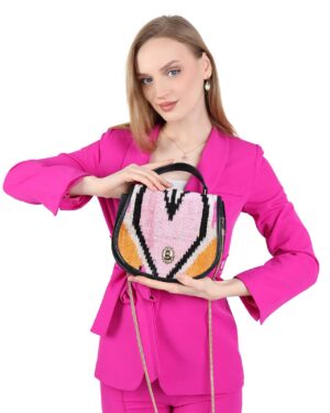 Karen Pink Heart Women Crossbody Bag