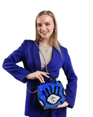 Bambi Blue Eye Pattern Women Crossbody Bag