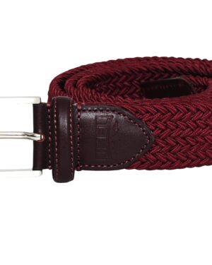 Erasmus Burgundy Men Stretch Belt