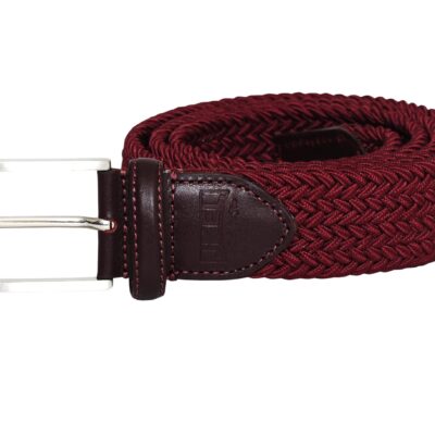 Erasmus Burgundy Men Stretch Belt
