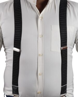 MB O1 Black Dotted Men's Braces