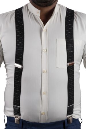 MB O1 Black Dotted Men's Braces